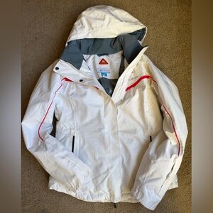 Columbia Women’s White and Coral Orange Ski Jacket